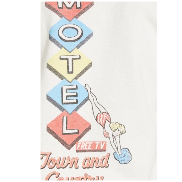New RE/DONE x Hanes Vintage 90’s Motel Long Sleeve T-Shirt printed retro Y2K - Picture 4 of 16